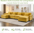 Oprisen 154" Modular Sectional Sofa, Comfy Cloud Couch Sectional Sofa - Image 7