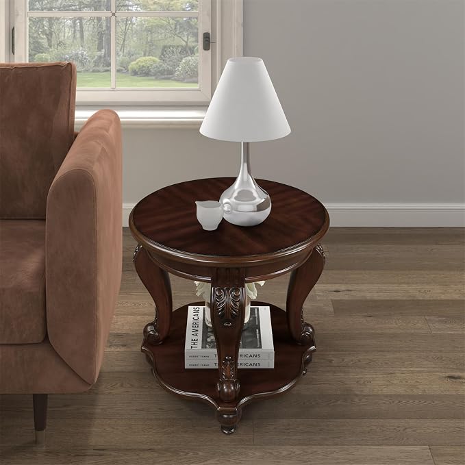 LKTART 22" Victorian Vintage Round End Table - Image 5