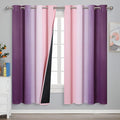 Pink and Purple Ombre Blackout Curtains by ESTELARTEXTILER