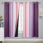 Pink and Purple Ombre Blackout Curtains by ESTELARTEXTILER