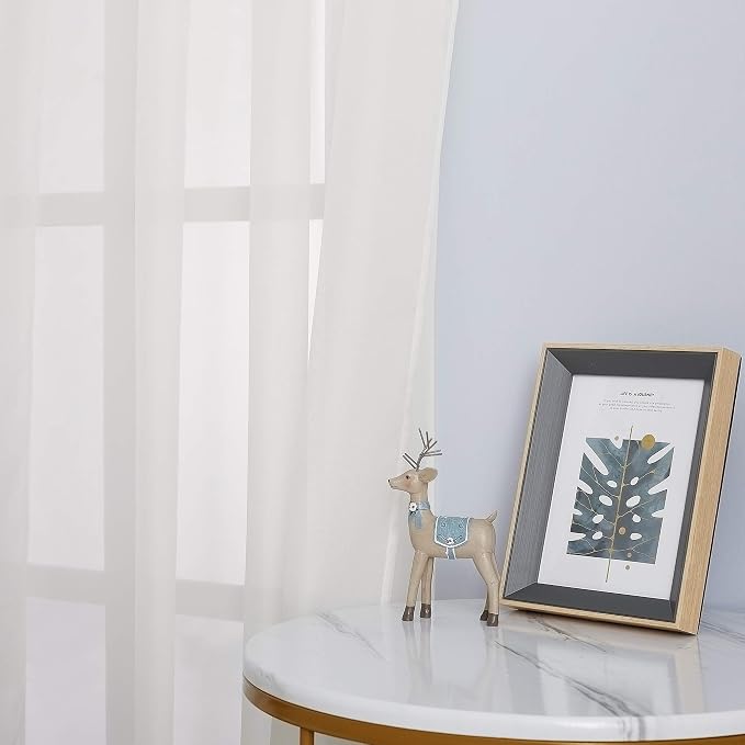 NICETOWN Voile Sheer Curtains for Bedroom Windows, Grommet Top Elegant - Image 5