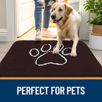 OLANLY Dog Door Mat for Muddy Paws 44x32, Paw Print Design Chenille Mud Mat | - Image 6