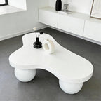 46" Cloud Coffee Table with 3 Ball Legs, Modern Irregular Center Table - Image 9