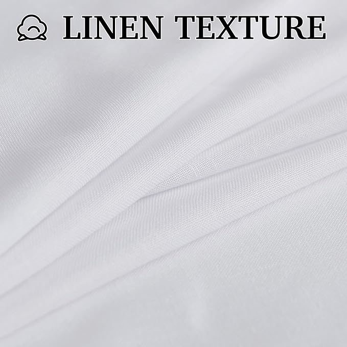 RYB HOME Sheer Curtains 108 inches, Extra Long Floor to Ceiling Curtains | - Image 5