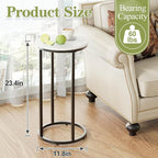 C Shaped End Table, Couch Side Tables - Image 3