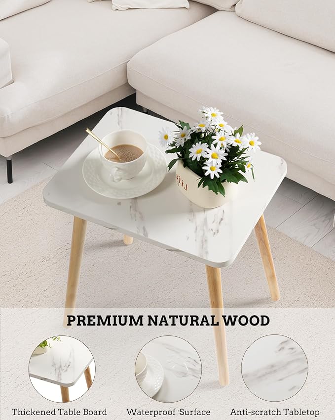 FORAOFUR Small End Table, Side Table Accent Table Living Room Bedroom Balcony - Image 4