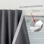 Magic Tape Stick On Curtains Window Shades Pull Down Blackout Window Cover - Image 7