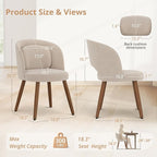 LUE BONA Dining Chairs Set of 4, Modern Upholstered Kitchen Chairs - Image 2