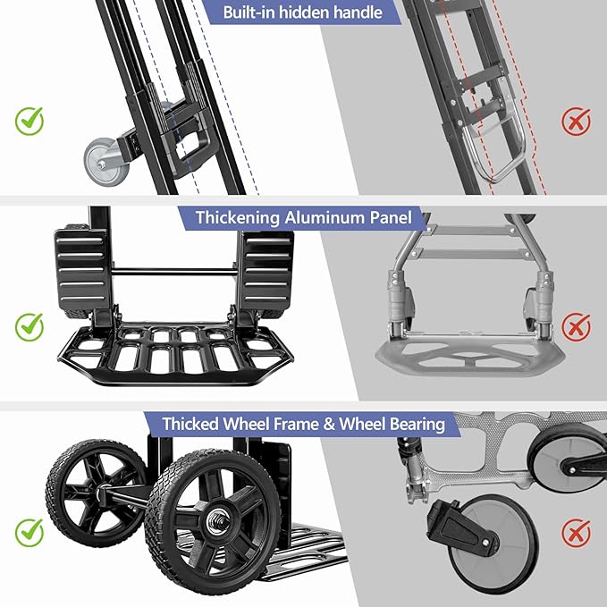 KEDSUM 4-in-1 Convertible Dolly Cart - Image 4