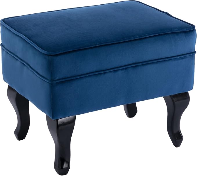 Mid-Century Accent Chair with Ottoman Modern Button Tufted Armchair Wingback - Image 4