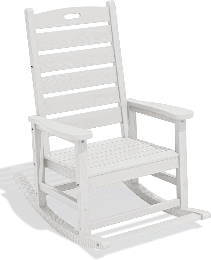 SERWALL HDPE Outdoor Rocking Chair, Oversized Rocking Chair by SERWALL