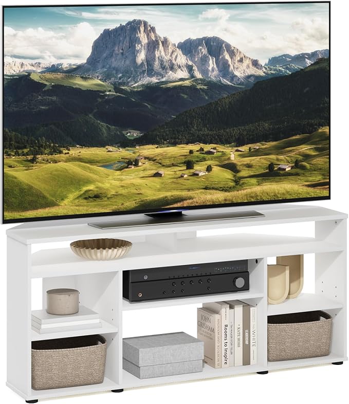 Furinno BESI TV Stand, No Tools Assembly Industrial Style Entertainment Center - Image 4