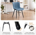 YOUNUOKE Mid-Century Modern Dining Chairs Set of 2, Armless Accent Chair - Image 6