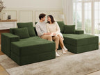 Living&Giving 101" U-Shaped Cloud Sectional Couch - Image 8
