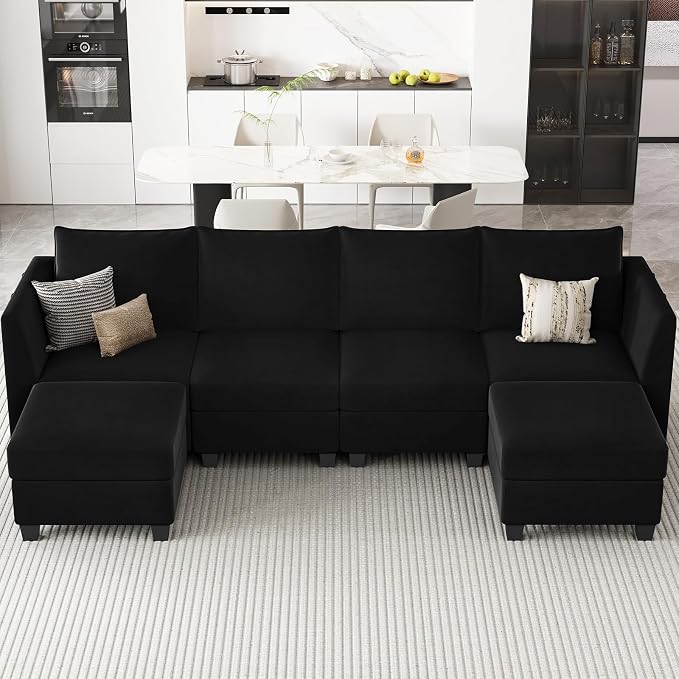 Belffin Modular Sectional Sofa U Shaped Couch - Image 4