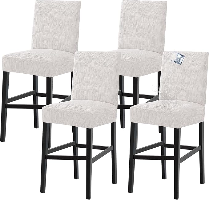 Turquoize 100% Waterproof Bar Stool Cover Stretch Washable Barstool Seat Covers by Turquoize