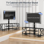 HOOBRO TV Stand with Mount and Power Outlet, LED Entertainment Center with - Image 8