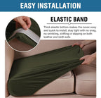 H.VERSAILTEX Velvet Stretch Couch Cushion Cover Plush Cushion Slipcover - Image 4