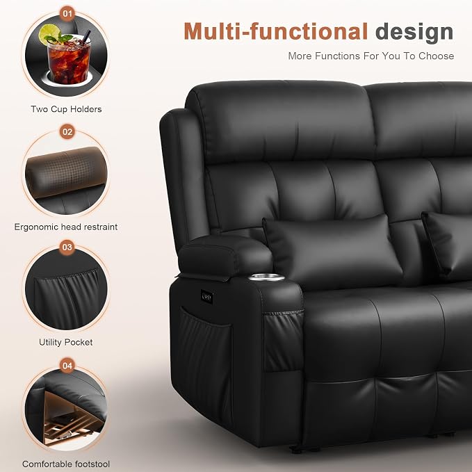 Power Loveseat Recliner Sofa - Image 6