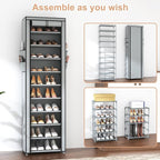 VTRIN Vertical Narrow Shoe Rack Organizer Tall Shoe Rack - Image 5