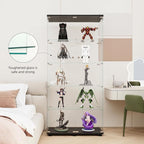 FLYMUHJIA Curio Cabinets with Tempered Glass High Cabinet with Shelves Glass - Image 8