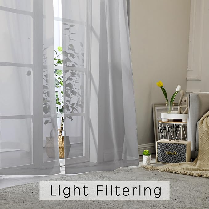Grey Sheer Curtains - Image 5