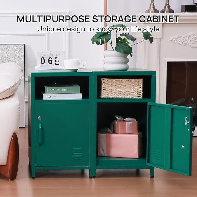 ALBAD Compact Metal Nightstand - Image 8
