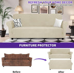 ZNSAYOTX Super Stretch Couch Cover, New Striped Sofa Covers Fitted Slipcovers - Image 2