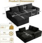 104" Cloud Sectional Couch L-Shaped - Image 2