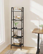 Hzuaneri Ladder Shelf, Bookshelf Bookcase, Freestanding Corner Storage Shelve - Image 6