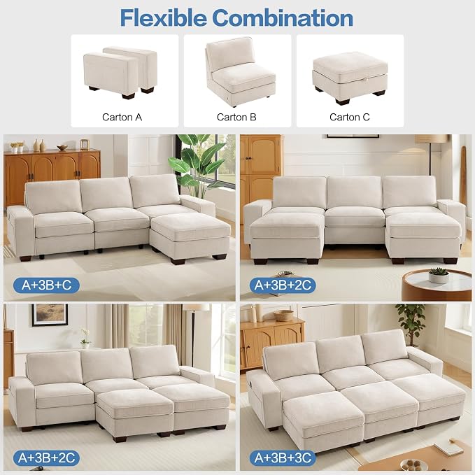 TEKAMON 100" Modular Sectional Sofa - Image 4