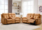 ANJ Oversized Power Reclining Loveseat Sofa Set of 2 by ANJ