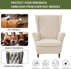 HAOYONG Wing Chair Slipcovers Printed Wingback Chair Covers 2 Pieces Wingback - Image 5
