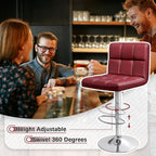 Homall Bar Stools Modern PU Leather Adjustable Swivel Barstools, Armless - Image 6