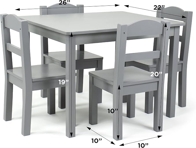 Humble Crew Kids Table and Chair Set, Toddler Activity Table - Image 3