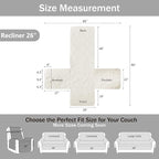 Ivory Recliner Chair Covers, Quilted Décor Water-Repellent Medium Lazy Boy - Image 7