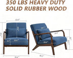 Set of 2 Mid Century Modern Accent Chair - Image 3