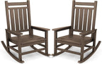 SERWALL Oversized Outdoor Rocking Chair Set of 2, HDPE Rocker by SERWALL
