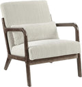 Garvee Mid-Century Modern Accent Chair, Wide-Wale Corduroy Upholstery, Solid by Garvee