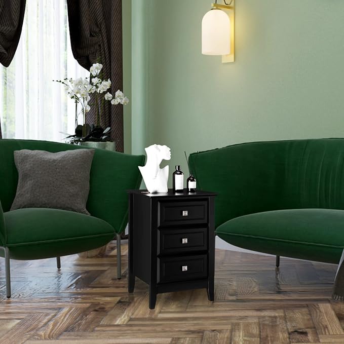 Bonnlo Upgraded 3 Drawers Night Stands - Image 7