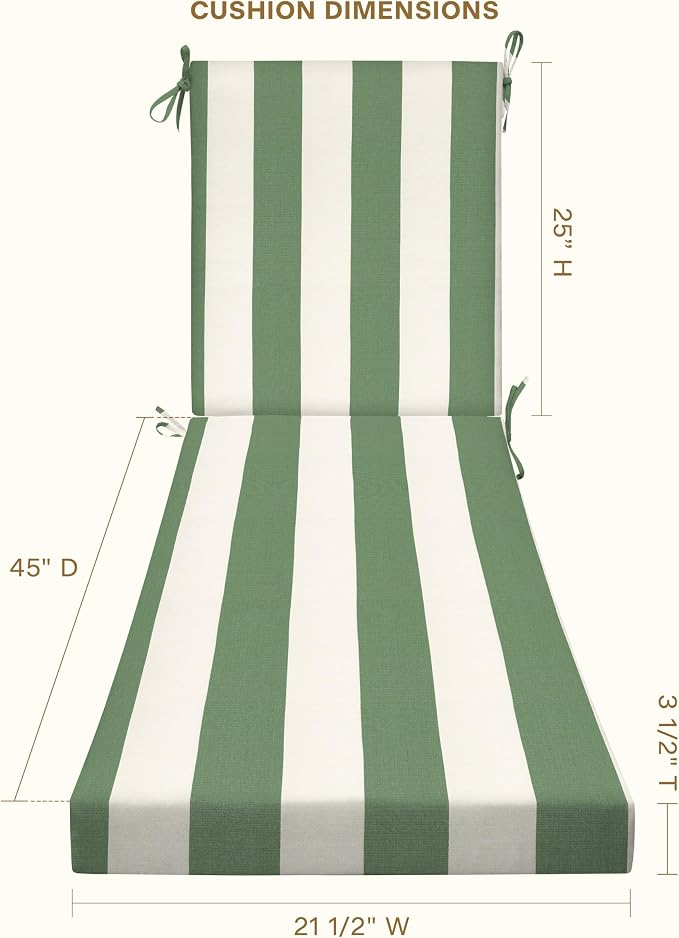Honeycomb Outdoor Chaise Lounge Cushion - Image 2