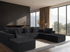 138" Cloud Sectional Couch, Comfort U Shaped Sofa by VYUXWO
