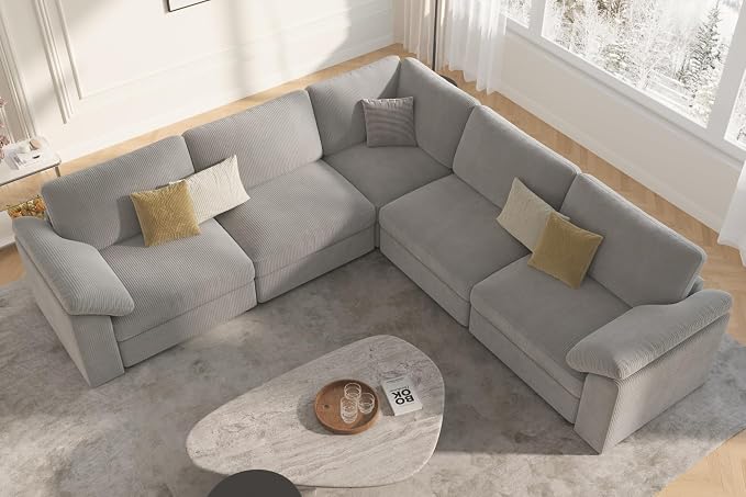 EASE MOOSE Oversized Sectional Modular Sofa, L Shape Sectional Couch Wide Deep - Image 4