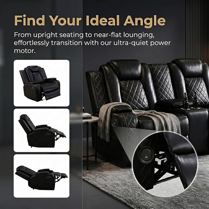 Leather Sofa Set, Power Recliner Sofa Set - Image 5