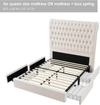 Queen Size Bed Frame 54" Tall Headboard - Image 8