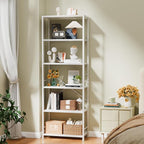 Furologee 6 Tier Book Shelf, Tall Wide Bookshelf, Modern Open Bookcase - Image 2