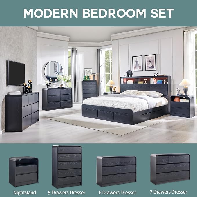 Aitjunz Modern 6 Drawers Dresser - Image 6