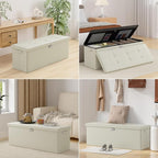 DocSafe Storage Ottoman Bench, Fireproof＆Waterproof Folding Bench - Image 3