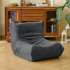 N&V Fireside Floor Sofa- Mid-Century Modern Armless Lounge Chair by NV