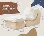 Hobestluk Sofa Couch Foam Sofa for Small Spaces Comfy Sofas - Image 2